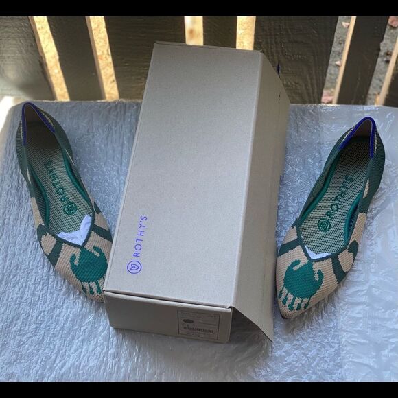 Rothy's® Women’s The Point Moroccan Green Sz 6 - Picture 3 of 13